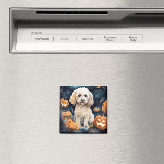 カボチャが怖いハロウィーンコックパポ マグネット (インサイチュ (食洗機))