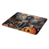 カボチャが怖いハロウィーンプードル カッティングボード (角)