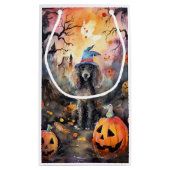 カボチャが怖いハロウィーンプードル スモールペーパーバッグ (裏面)