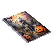 カボチャが怖いハロウィーンプードル ノートブック (右側)