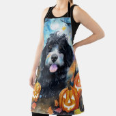 カボチャが怖いハロウィーンベルネドードル エプロン (インサイチュ)