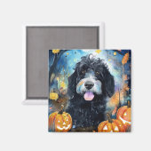 カボチャが怖いハロウィーンベルネドードル マグネット (正面/裏面)