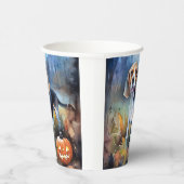 カボチャが怖いハロウィーンベーグル 紙コップ (右)