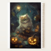 カボチャが怖いハロウィーンペルシャ猫 プランナー手帳 (裏面)