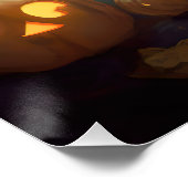 カボチャが怖いハロウィーンペルシャ猫 ポスター (コーナー)