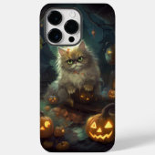 カボチャが怖いハロウィーンペルシャ猫 Case-Mate iPhoneケース (裏面)
