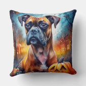 カボチャが怖いハロウィーンボクサー クッション (裏面)