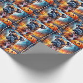 カボチャが怖いハロウィーンボクサー ラッピングペーパー (角)