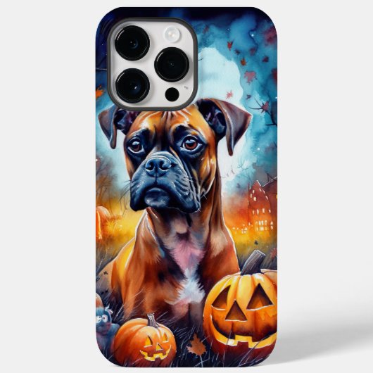 カボチャが怖いハロウィーンボクサー Case-Mate iPhoneケース (裏面)