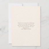 カボチャきのこウッドランド虫ボーイベビーシャワー サンキューカード (裏面)