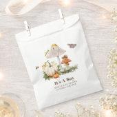 カボチャきのこウッドランド虫ボーイベビーシャワー フェイバーバッグ (クリップ留めされた状態)