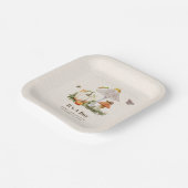 カボチャきのこウッドランド虫ボーイベビーシャワー ペーパープレート (傾斜あり)