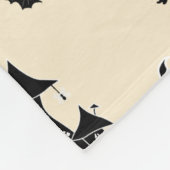 カボチャこうもりの魔法使いが付いているハロウィンパターン フリースブランケット (角)