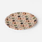 カボチャこうもりスターズパターンハお洒落ロウィン ペーパープレート (アングル)