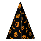 カボチャこうもりトリックまたはダークパターンの処理 パーティーハット (裏面)