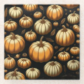 カボチャたっぷり ガラスコースター (正面)