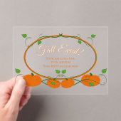 カボチャつる植物アクリル招待状 アクリル招待状 (インサイチュ (ポータブル))