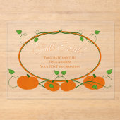 カボチャつる植物アクリル招待状 アクリル招待状 (正面)