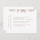 カボチャつる植物モノグラム結婚のインサート エンクロージャーカード (正面/裏面)