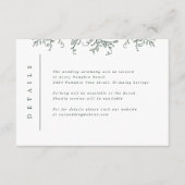 カボチャつる植物モノグラム結婚のインサート エンクロージャーカード (正面)