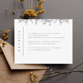 カボチャつる植物モノグラム結婚のインサート エンクロージャーカード