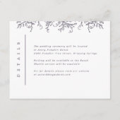 カボチャつる植物モノグラム結婚のインサート エンクロージャーカード (正面)