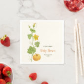 カボチャつる植物植物 スタンダードカクテルナプキン (インサイチュ)