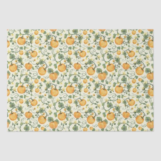 カボチャつる植物(コーンシルク) -ティッシュペーパー 薄葉紙 (正面)