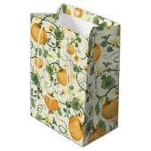 カボチャつる植物(コーンシルク)秋のパターン – 抱き枕 ミディアムペーパーバッグ (裏面アングル)