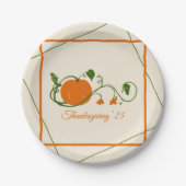 カボチャつる植物 ペーパープレート (正面)