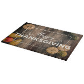 カボチャでの感謝祭おめでとう カッティングボード (角)