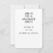 カボチャでレイヴンパッチハロウィーン招待状 サンキューカード (裏面)