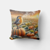 カボチャで歌う鳥 クッション (正面)
