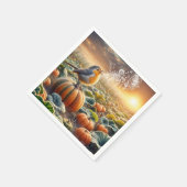 カボチャで歌う鳥 スタンダードカクテルナプキン (角)