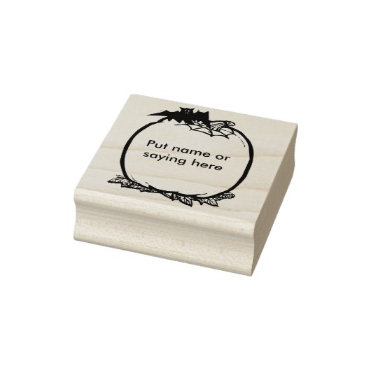 カボチャとこうもり空白の2イラストレーションアートスタンプ ラバースタンプ (スタンプ)