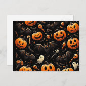 カボチャとこうもり シーズンポストカード (正面/裏面)