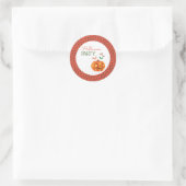 カボチャとこうもり、ハローウィンパーティ ラウンドシール (バッグ)