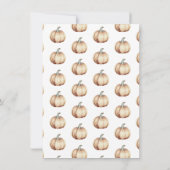 カボチャとつる植物感謝祭ディナー | ヘビーホワイト 招待状 (裏面)