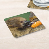 カボチャとの怠惰 スクエアペーパーコースター (アングル)