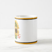 カボチャとひまわりの秋 コーヒーマグカップ (中央)