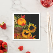カボチャとひまわり スタンダードカクテルナプキン (インサイチュ)