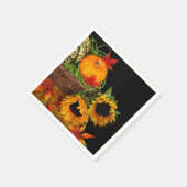 カボチャとひまわり スタンダードカクテルナプキン (角)