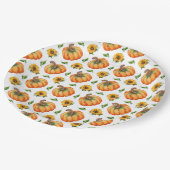 カボチャとひまわり ペーパープレート (アングル)