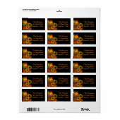 カボチャとひまわり ラベル (フルシート)