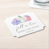 カボチャとアジサイ結婚の花 ペーパーコースター (アングル)