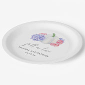 カボチャとアジサイ結婚の花 ペーパープレート (アングル)