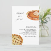 カボチャとアップルパイの感謝祭ディナーパーティー 招待状 (スタンド正面)