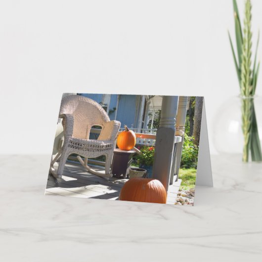 カボチャとウィッカーロッカー – マーサのブドウ畑 カード (正面)