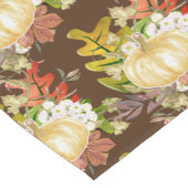 カボチャとオーク葉の秋季茶色 ショートテーブルランナー (コーナー)