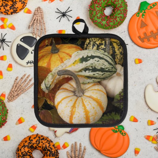 カボチャとカボチャの静物詩 鍋敷き